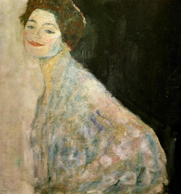 portratt  av kvinna i vitt, Gustav Klimt